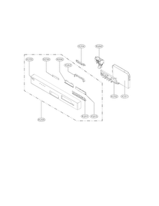 Panel And Base Parts Diagram and Parts List for LDS5811BB-01  LG Dishwasher