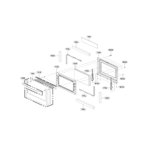 Lower Door Diagram and Parts List for LDG4315ST 00 LG Range