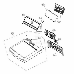 Control Panel And Plate Assembly: Gas Type Diagram and Parts List for 79002 ABWESEU LG Dryer