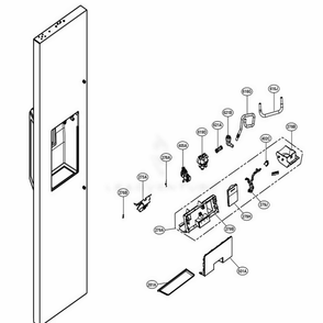 Dispencer Part Diagram and Parts List for DYF42BSIWS ASTCNA0 LG Refrigerator