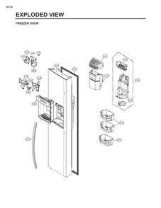 Freezer Door Diagram and Parts List for GM-L227NSYM ASTCSE2 LG Refrigerator