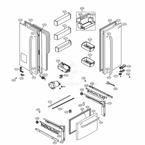 Door Parts Diagram and Parts List for LFX25973ST ASTCNA4 LG Refrigerator