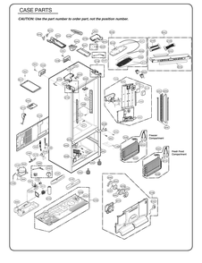 Case Parts Diagram and Parts List for GR-L268LSZM ASTCSE1 LG Refrigerator
