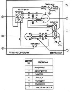 Wiring Diagram Diagram and Parts List for LXA0810ACL  LG Air Conditioner