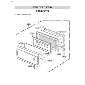 Section 4 Diagram and Parts List for LMV1915NVB ABKELGA LG Microwave Oven Combo