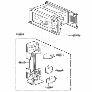 Latch Board Parts Diagram and Parts List for MA1303BRV BKEGSE LG Range