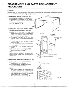 Disassy/replacement Procedure Diagram and Parts List for MH-1355M  LG Microwave