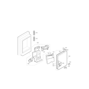 Ice Maker And Ice Bin Diagram and Parts List for LMX30995ST 00 LG Refrigerator