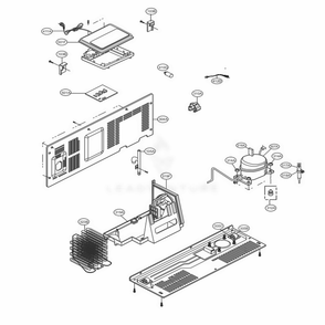 Machine Compartment Diagram and Parts List for 51833 ASTCSE5 LG Refrigerator