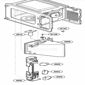 Latch Board Parts Diagram and Parts List for EM204630 CBVEBSG LG Range