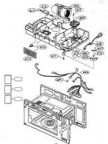 Interior Parts 2 Diagram and Parts List for MV-1715W  LG Microwave