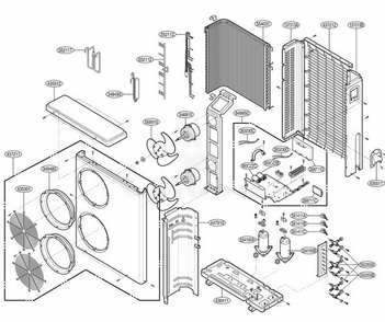 Indoor Unit 2 Diagram and Parts List for L3C363NA0 ASIAICT LG Air Conditioner