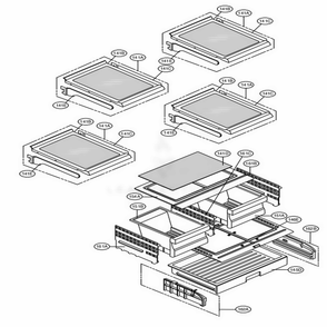Refrigerator Parts Diagram and Parts List for LFX25974ST ASTCNA7 LG Refrigerator