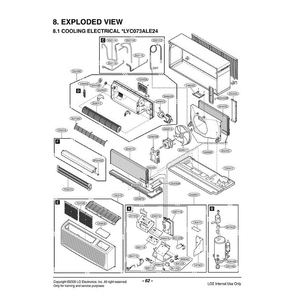 Section Diagram and Parts List for LP070CED ASBBEUS LG Air Conditioner