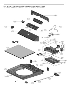 Top Cover Assembly Diagram and Parts List for T18J5EFHDT4 AEBETUS LG Washer