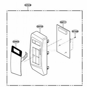 Controller Parts Diagram and Parts List for UMC1061AAW KWHEMAC LG Wall Oven