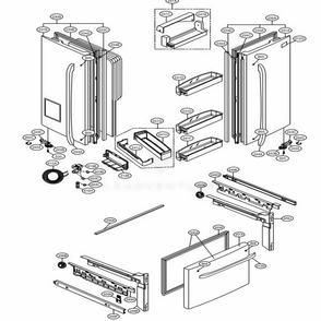 Door Parts Diagram and Parts List for 71029 AWBCSE1 LG Refrigerator