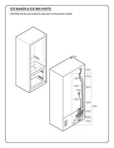 Ice Maker And Ice Bin Parts 2 Diagram and Parts List for GR-L248KSRM ASTCSE0 LG Refrigerator