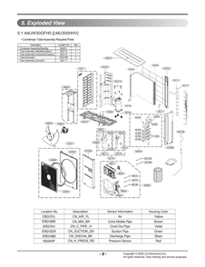Diagram 1 Diagram and Parts List for LMU300HHV AWGHEUS LG Air Conditioner