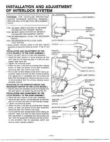 Installation/adjustment Of Interlock Diagram and Parts List for MA-1554M  LG Microwave