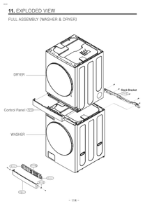 Diagram 1 Diagram and Parts List for W3S1CWKBWVM ABWEEUS LG Washer