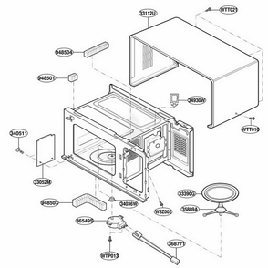 Part Location Diagram of 3112W0U032G LG OUT CASE,[U-BENDING]