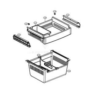 Freezer Parts Diagram and Parts List for LBC24360ST ASTCNA1 LG Refrigerator