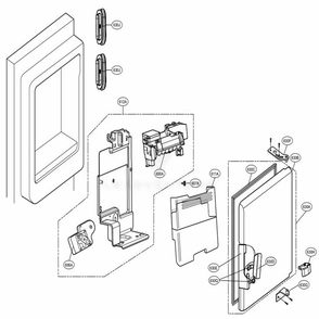Ice Maker And Ice Bin Parts Diagram and Parts List for LFX31995ST ASTCNA1 LG Refrigerator