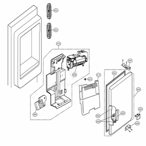 Ice Maker And Ice Bin Parts Diagram and Parts List for LMXS30776D ASBCNA4 LG Refrigerator