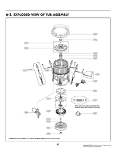 Tub Assembly Diagram and Parts List for T1789EFH5UB ASSEUUS LG Washer