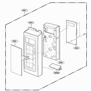 Controller Parts Diagram and Parts List for 85138 ABSESEC LG Range