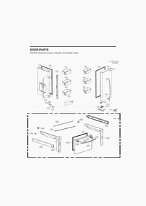 Door Parts Diagram and Parts List for GR-F298NLSM APZCNA0 LG Refrigerator