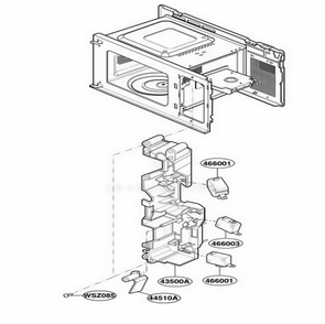 Latch Board Parts Diagram and Parts List for MAL783W CW1EGSE LG Wall Oven