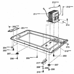 Microwave Diagram and Parts List for 7218822880  Kenmore Microwave