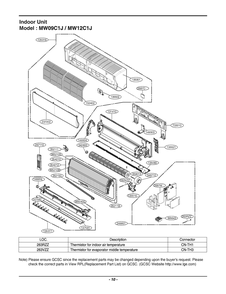 Indoor Unit Diagram and Parts List for USNQ091B4B0 AWHBFRD LG Refrigerator