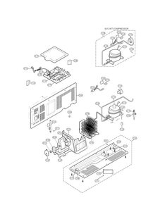 Mechanical Compartment Parts Diagram and Parts List for LSC27921SB02  LG Refrigerator