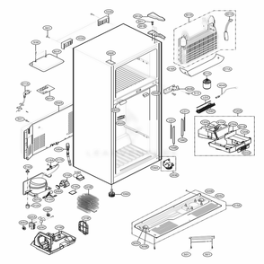 Case Parts Diagram and Parts List for 79432 ASWCSE3 LG Refrigerator