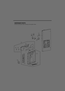 Dispenser Parts Diagram and Parts List for GR-J338HSJP ASTCNA1 LG Refrigerator