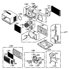 Part Location Diagram of 5421AR2910C LG EVAPORATOR Assembly