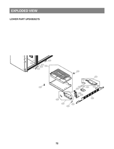 Lower Part Upsxb2627s Diagram and Parts List for GR-L276DSDM ASTCNA0 LG Refrigerator