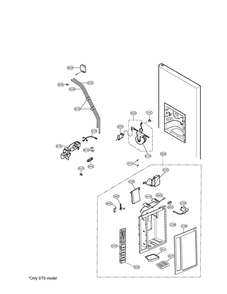 Ice And Water / Dispenser Diagram and Parts List for LSC27931ST 00 LG Refrigerator