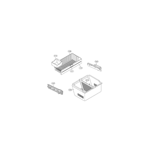 Freezer Diagram and Parts List for LFX23961ST 00 LG Refrigerator