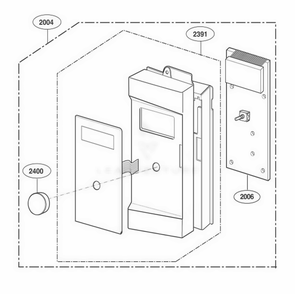 Controller Parts Diagram and Parts List for JVM1490WH AWHEGEU LG Range