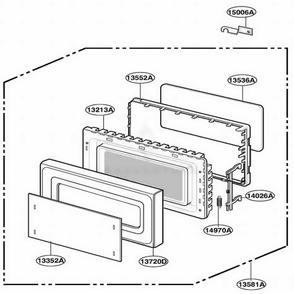 Part Location Diagram of 3720W0D105A LG PANEL,DOOR