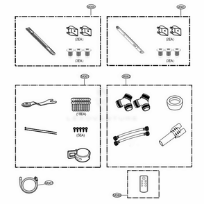 Accessories Diagram and Parts List for WD100CW ABWEEUS LG Washer