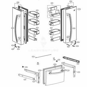 Part Location Diagram of ADD73596649 LG DOOR FOAM ASSEMBLY,REFRIGERATOR