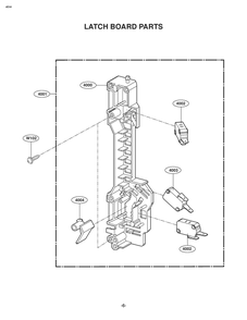 Latch Board Parts Diagram and Parts List for JVM3160DFBB CB1EGEU LG Microwave Oven Combo