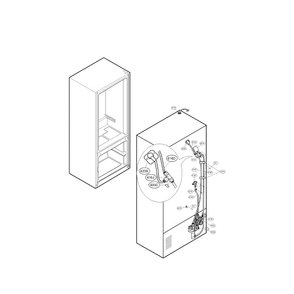 Valve And Water Tube Diagram and Parts List for LFX25973SW 00 LG Refrigerator