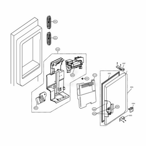 Ice Maker And Ice Bin Parts Diagram and Parts List for LMXC23746D ASBCNA0 LG Refrigerator