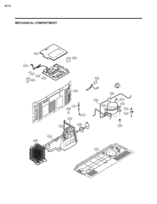 Mechanical Compartment Diagram and Parts List for GM-L237ZQHL ABICSE0 LG Refrigerator
